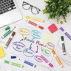 WOSWEL Dry Erase Markers, Chisel Tip Whiteboard Markers, Low Odor Thick Dry Markers, 50 Bulk 10 Assorted Colors for Teachers, Classroom, Office & Home Use