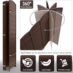 Sorbus 6 Panel Room Divider 6 ft. Tall - Privacy Screen, Extra Wide Double Hinged Panels, Mesh Hand-Woven Design, Partition Room Dividers and Folding Privacy Screens, Wall Divider for Room Separation