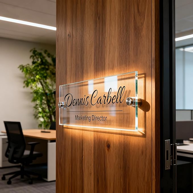 Personalized Office Wall Name Plate Sign Custom Door Name Plate Office Gifts Executive Sign Wall Plate Business Sign