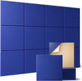 Sonicism 12 Pack Acoustic Wall Panels with Self-Adhesive, 12" X 12" X 0.4" Sound Proof Foam Panels, Decorative Soundproof Wall Panels, Sound Proof Absorbing Tiles for Home & Offices, Blue