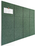 DECORITA Green Cork Board Alternative | Giant Pin Board Notice Board | Felt Bulletin Board for Office, Home & Classroom | Green Office & School Supplies | Felt Wall Tiles (12-Pack) | Tree