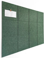 DECORITA Green Cork Board Alternative | Giant Pin Board Notice Board | Felt Bulletin Board for Office, Home & Classroom | Green Office & School Supplies | Felt Wall Tiles (12-Pack) | Tree