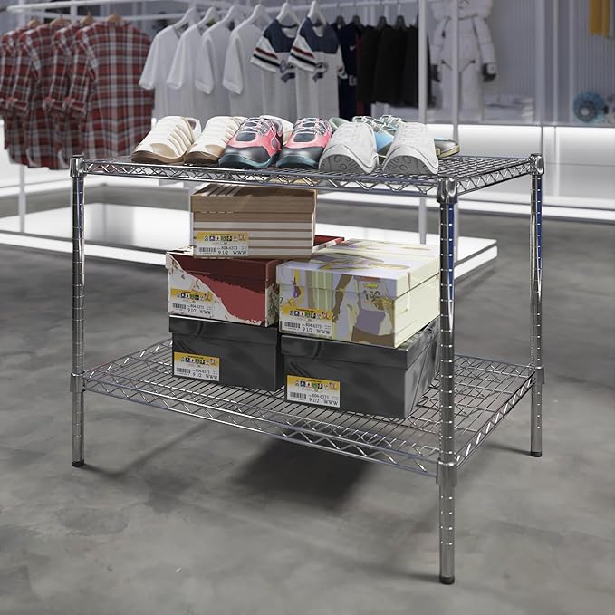 Regal Altair 24" Deep x 36" Wide x 27" Height Wire Shelving Kit | 2-Tier | NSF Commercial Storage Rack Unit
