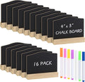 ALOTCHE Mini Chalkboard Signs with Stand, 16 Pack Reusable Wooden Tabletop Chalkboard 4 X 3 Inch, Buffet Food Signs for Party Black Mini Tabletop Sign for Restaurant, Wedding and Bar Countertop