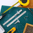 20 Pieces 6 Inch 15 cm Pocket Ruler Flexible Precision Stainless Steel Ruler with Detachable Clips Stainless Steel Pocket Clip Scale Gauge Metric British System