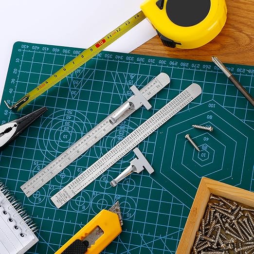 30 Pieces 6 Inch 15 cm Pocket Ruler Flexible Precision Stainless Steel Ruler with Detachable Clips Stainless Steel Pocket Clip Scale Gauge Metric British System