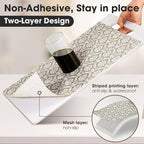 ALIUNI Drawer and Shelf Liner, Non-Slip Kitchen Cabinet Liners Non-Adhesive Thick Strong Grip Waterproof Washable Mats Protect Dresser Shelves Cupboard Bathroom Cabinets, Boho: Beige, 12 in X 10 FT