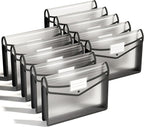 ThinkTex Plastic Expanding File Folder, Transparent envelopes with Snap Closure, Home &Office&School & Hospital No Dividers, Large Capacity, Clean envelopes, Fit Letter/A4 Size - 10 Pcs