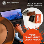 WHOOSH! Screen Shine Go 2-Pack – Two 1 fl oz Refillable Touchscreen Cleaners with Microfiber Cloths for Car, iPad, Laptop and Eyeglasses – Powerful Streak-Free Cleaning – Pocket-Sized, TSA-Approved