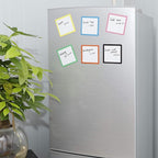 Dry Erase Magnets Set - 24 Pack - 4x4 in Whiteboard Magnetic Notes Planning Pads Labels - Small White Board Magnet Strips Name Tags for Home and Office
