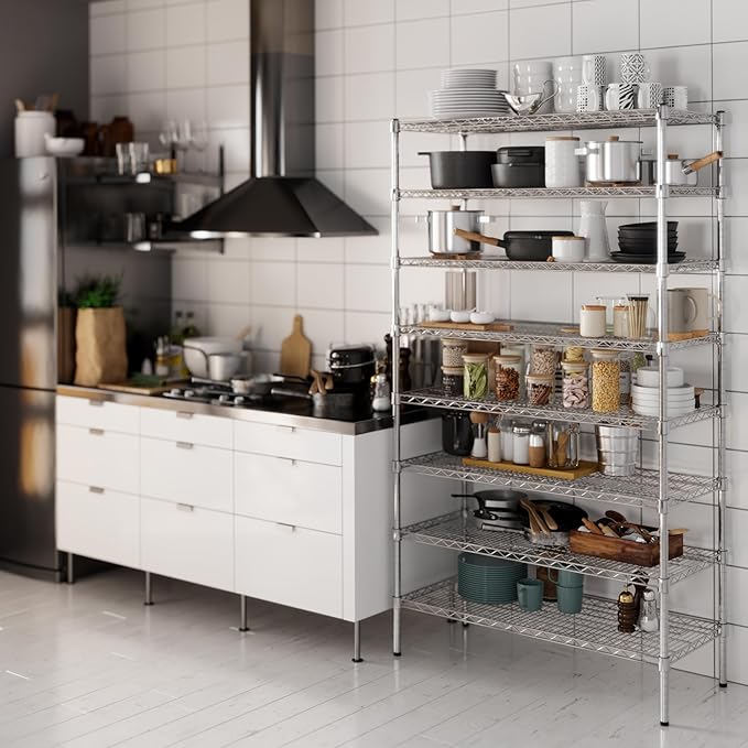 Regal Altair 18" Deep x 42" Wide x 74" Height Wire Shelving Kit | 8-Tier | NSF Commercial Storage Rack Unit