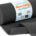 Songrey Non-Adhesive Drawer and Shelf Liner, Non Slip Cabinet Liners, Protect Kitchen Cupboard, Bathroom Drawers, Breathable, Thick Strong Grip mat (17.5IN x 20FT, Black)