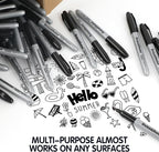 Dabo&Shobo Permanent Markers, 160 Pack Black Permanent Markers Bulk, Fine Tip, Quick Drying, Waterproof Markers, Work On Wood, Metal, Plastic, Stone, Glass For Office School Home