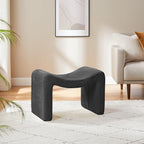 VANOMi Large Footstool Ottoman, Multi-Functional Modern Foot Stool, Sofa Footrest Extra Seating for Living Room, Entryway, Hallways and Bedrooms, Large, Dark Gray