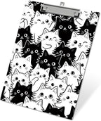APIILVPQ Cat Clipboard, Cute Clipboards with Low Profile Clip for Office School Use, Cat Lover Gifts Wooden Clip Boards for Nurses Teachers Students - B09