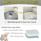 Couch Arm Covers, Waterproof Armrest Cover for Sofa, Armchair, Loveseat, Non-Slip Recliner Arm Cover, Sofa Arm Covers, Headrest Covers, Arm Chair Covers Set of 2 (Gray, 24"×20")