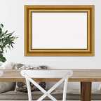 Amanti Art White Cork Board for Wall, 22x30 Vision Board with Gold Frame, Medium Corkboard Office Decor for Home Organization, Traditional Corkboard Pinboard to Display Items for Home Organization in
