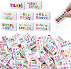 Dunzoom 100 Pcs Inspirational Pencil Erasers Bulk for Kids Fun Motivational Eraser School Supplies Back to School Office Supplies for Classroom Office Teacher Artists (Lovely)