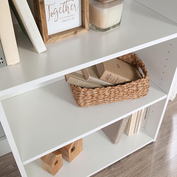 Sauder Beginnings 3-Shelf Bookcase/ Book shelf, Soft White finish