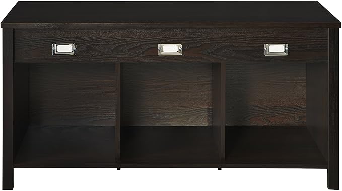 ClosetMaid 16052 Premium 3-Cube Bench, Black Walnut