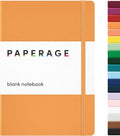PAPERAGE Blank Journal Notebook, (Marigold), 160 Pages, Medium 5.6 in x 8 in - 100 GSM Thick Paper – Hardcover Journaling Notebook for Work, School, Note Taking or Sketching