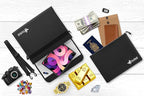 FLASLD Fireproof Document Money Bags, Large Fireproof Wallet Pouch, Safe Bag for Cash, Valuables & Passport, with Silicone Coating & Zipper Closure (Pouch-15x11”)