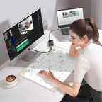 Gannyfer Large Desk Calendar 2025-2026 with Desktop Mat,22" x 17" Desktop Pad Calendar, 18 Month Table Calendar from July 2025 to Dec 2026, Office Supplies Perfect for Home School and Office - Gray