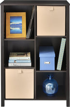 ClosetMaid 16055 Premium Adjustable 6-Cube Organizer, Black Walnut