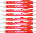 SyPen Personalized Ballpoint Pens With your Custom Logo or Text-300 Pack Bulk-for Businesses, Parties, and Events, Custom Printed, Vivid Colored Translucent Barrel, Click Pens, Black Ink, Red Pens