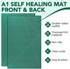 CLOYAN Large Cutting Mat 24"x36", 1 Pack Double-Sided 5-Ply Self Healing Sewing Cutting Mat, Cutting Mats Board for Crafts-Sewing, Fabric, Quilting, Scrapbooking Project