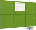 Neatsure Large Cork Board for Wall, 36" x 24" Bulletin Board with Pushpins, 6 Panels Felt Tiles Tack Push Pin Board for Office, Forest Green