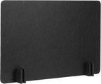 PATIKIL Desk Dividers 24" x 16", 1 Pack Desk Privacy Panel Freestanding Noise Reducing Partition Acoustic Panel with 4Pcs Support Feet for Testing Office Home Library, Black Style B