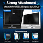 Universal 23"-24" - 23", 23.6", 23.8", 24" - 16:9/16:10 Aspect Ratio - 2 Pack - Computer Privacy Screen Filter for Widescreen Computer Monitors - 21.2"x13.4" = 541x342mm - Monitor Frame Hanging Type
