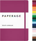 PAPERAGE Blank Journal Notebook, (Raspberry), 160 Pages, Medium 5.6 in x 8 in - 100 GSM Thick Paper – Hardcover Journaling Notebook for Work, School, Note Taking or Sketching