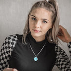 Compass Necklace for Women Men 925 Sterling Silver Pendant Urn Necklaces for Ashes Picture Locket Necklace Anchor Necklace Viking Necklace Crystals CZ Moonstone Abalone Shell Turquoise Compass Jewelry