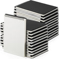 Engrowtic 48 Pack Graph Paper Spiral Notepad A5 Top Wirebound Notepad Grid Notebook Steno Pads Memo Notebook Grid Paper 140 Pages for Writing Sketching Drawing Office Supplies (Black)