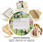VAIIGO 63" Easel Stand for Wedding Sign Poster Display Easel Floor Adjustable Metal Black Art Easel Instant Folding Tripod Easel for Painting Canvas Wedding Welcome Sign Stand, 1Pack