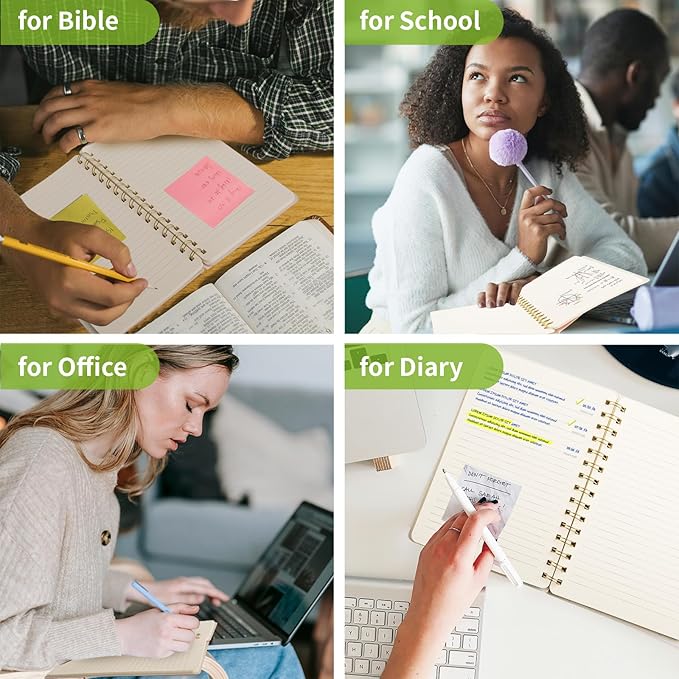 Spiral Notebook-5.75" x 8.125" College Ruled Journal with Inner Pockets and 160 Pages,PU Leather Cover Business Journal, Twin-Wire Binding Notebook Perfect for Office & Home School Supplies 3 pack NavyBlue/Light Green/Violet