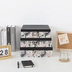 Soul & Lane Decorative Storage Boxes with Lids for Organizing, Set of 3 Floral Jumbo Scrapbook Letter Storage Boxes for Documents, Photos, Keepsakes, Memories, Garden Noir