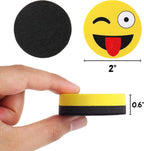Mr. Pen- Smiley Magnetic Whiteboard Erasers, 8 Pack - Mini, Cute, Dry Erase