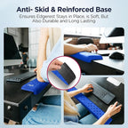EdgeRest PostureUp L-Shaped Desk Long Wrist Rest Elbow, Forearm & Wrist Comfort Support for Table or Desk Edge, Non-Slip, Memory Foam Padding, Ergonomic Design for Work, Universal Fit, Blue
