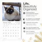 RED EMBER Siamese Cats 2026 Wall Calendar 12 Month | 12" x 24" Open | Thick & Sturdy Paper | Holiday Gift | Cute Kitten Cat Calendar 2026