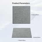 Amantech 12 Pack Acoustic Panels Self Adhesive Sound Proof Foam, High Density Sound Acoustic Panel, 12X12X0.4 Inch Square Panels in Home, Office, Reccording Room, Studio,and more(Moonlight Grey)