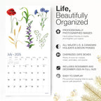 RED EMBER Botanicals 2026 Wall Calendar 12 Month | 12" x 24" Open | Thick & Sturdy Paper | Holiday Gift | Art Nature Calendar 2026