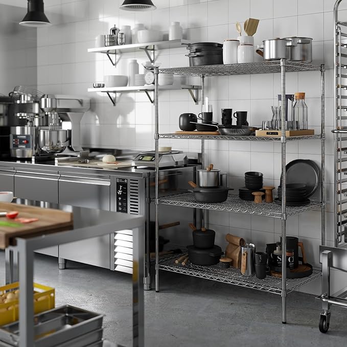 Regal Altair 24" Deep x 42" Wide x 64" Height Wire Shelving Kit | 4-Tier | NSF Commercial Storage Rack Unit