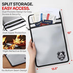 Mart Cobra Fireproof Document Bag with Zipper Fire and Waterproof Document Storage Fireproof Money Bag Cash Fire Proof for Important Home Documents Safe Accessories Paper Holder Pouch Envelope Travel