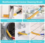JOYMOOP 8 Pack Crevice Cleaning Brush, Hard Bristle Grout Brush, House Cleaning Supplies, Magnetic Gap Cleaning Brush for Kitchen, Bathroom, Window, Toilet, Multifunctional Cleaning Tools-4 Colors