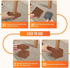 Furniture Risers, 4 Pack Bed Risers with Non-Slip Grip and Heavy Duty Support, 1 Inch 2 Inch 3 Inch 4 Inch Height Lift for Couch, Sofa, Table, Desk, Chair, Refrigerator - Brown, 1+1+1 Inch