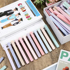 Marspark 216 Pcs Highlighters Bulk Chisel Tip Aesthetic 12 Assorted Colors No Bleed Cute Soft Color Marker Pens for Journal Planner Notes School Study Office Supplies