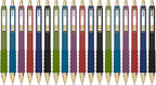 Linbsunne Ballpoint Pens Black Medium Point 1mm Pen with Super Soft Grip Ball Point Pen for Men Women Retractable Pens (Vintage-18 pcs)